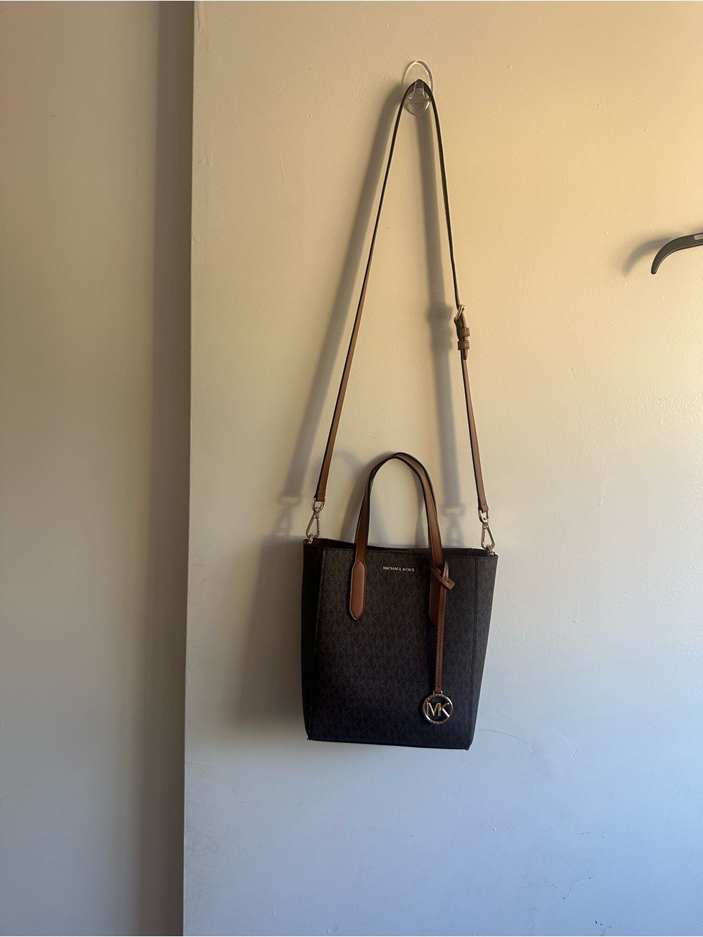 Michael Kors Brown Signature Tote with Tan Leather Trim - Picture 10 of 15